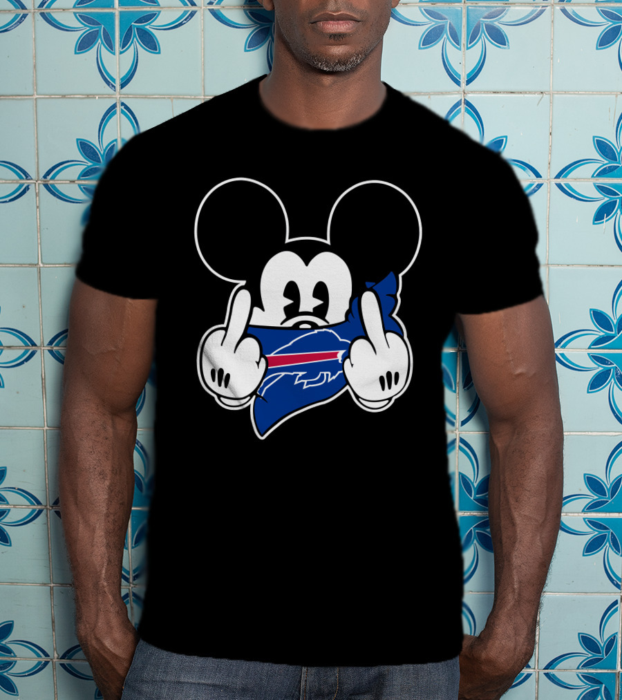 Mickey Mouse Bills Nfl Team Logo T-Shirt