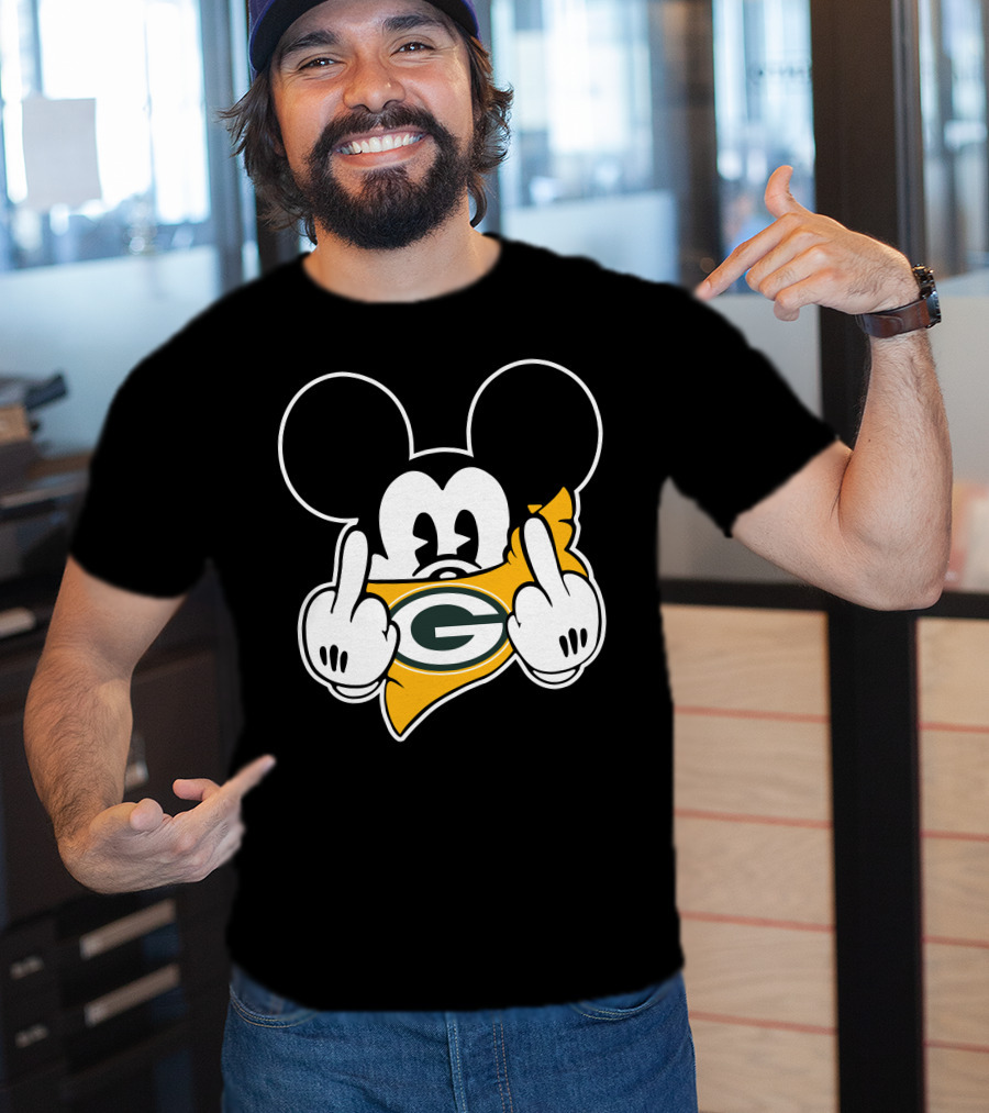 Mickey Mouse Packers Logo Gesture T-Shirt
