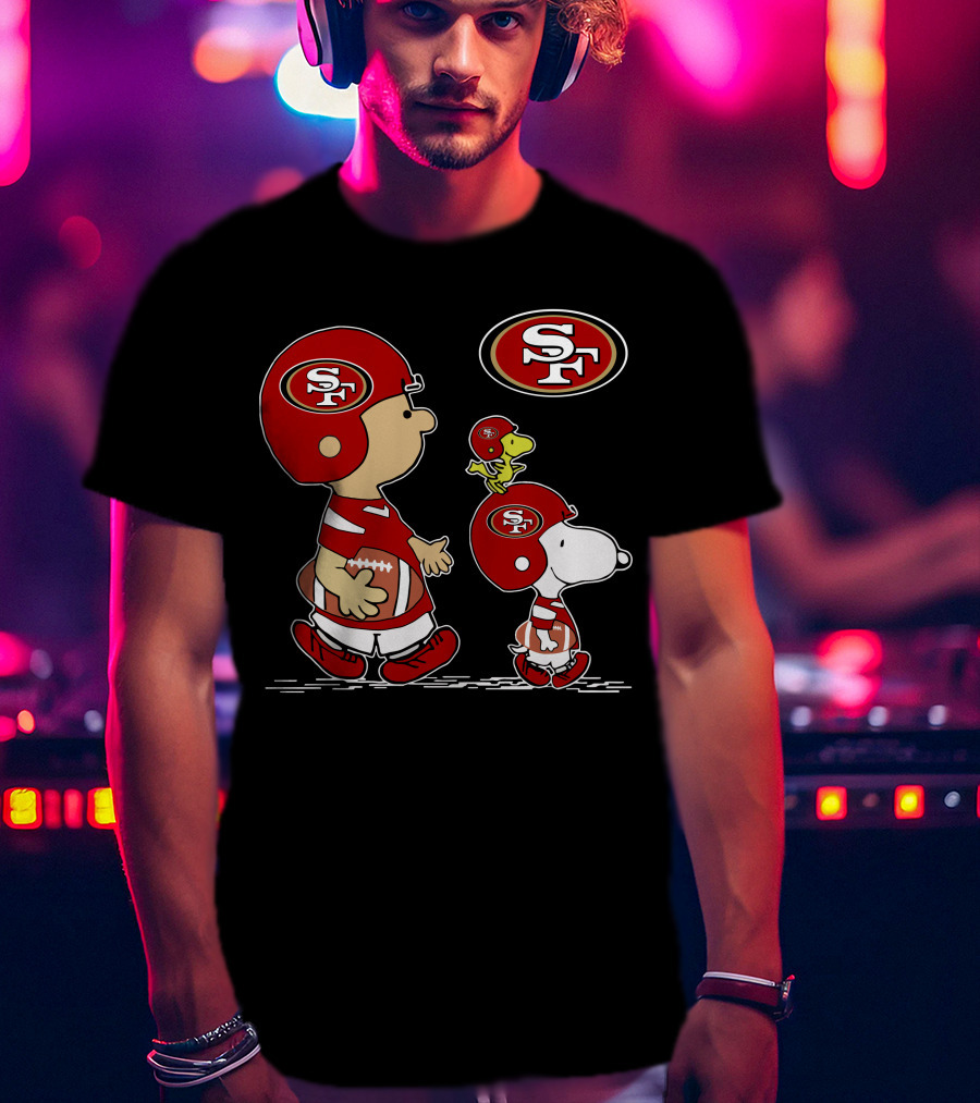 49ers Sf Snoopy Peanuts Football Team Kids T-Shirt
