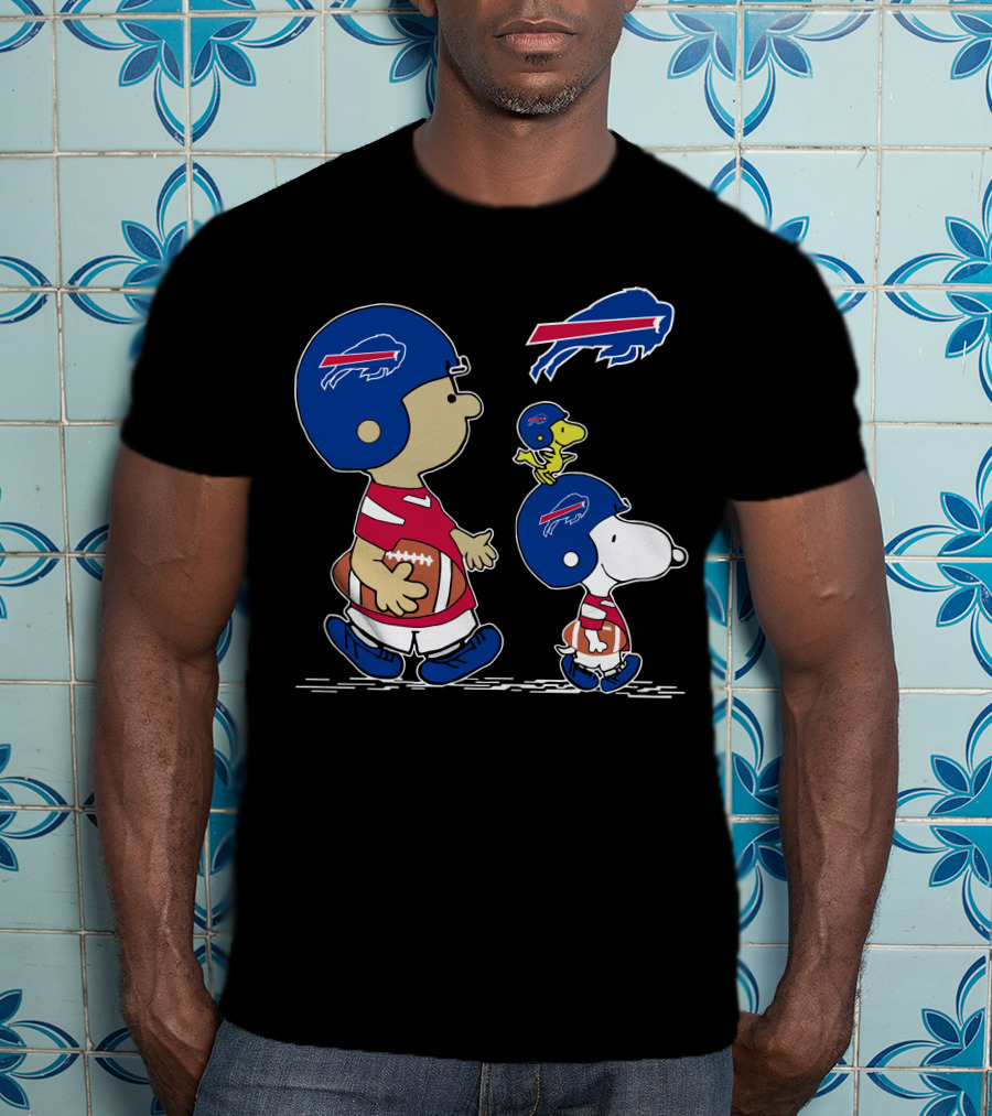 Bills Snoopy Buffalo Football Peanuts Characters T-Shirt