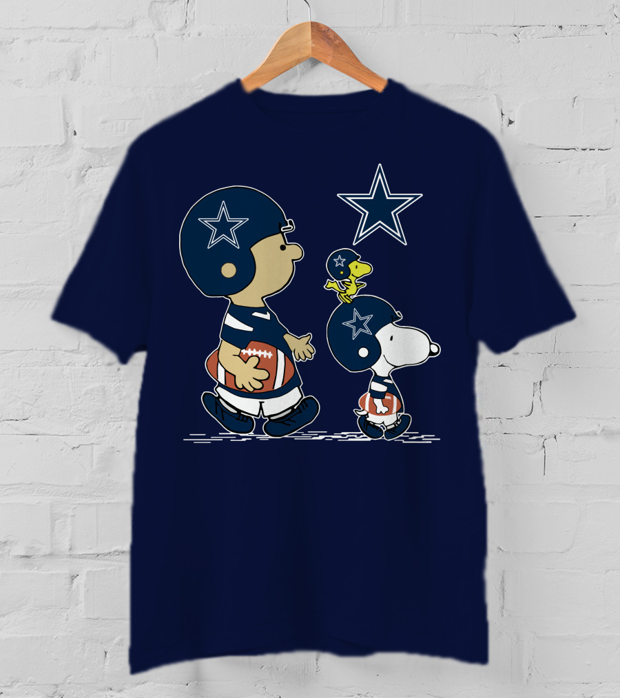 Cowboys Snoopy Football Peanuts Characters Dallas Star T-Shirt