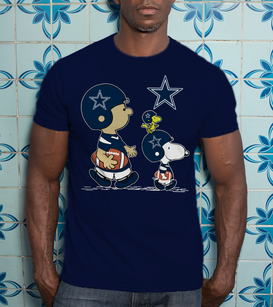 Cowboys Snoopy Football Peanuts Characters Dallas Star T-Shirt