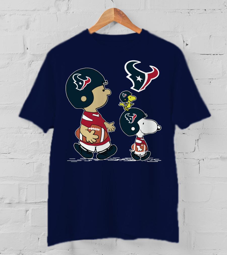 Houston Texans Snoopy And Woodstock Football Team Spirit T-Shirt