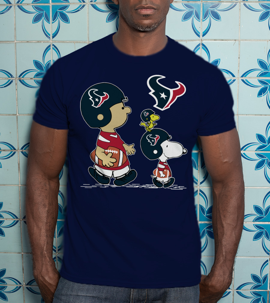 Houston Texans Snoopy And Woodstock Football Team Spirit T-Shirt