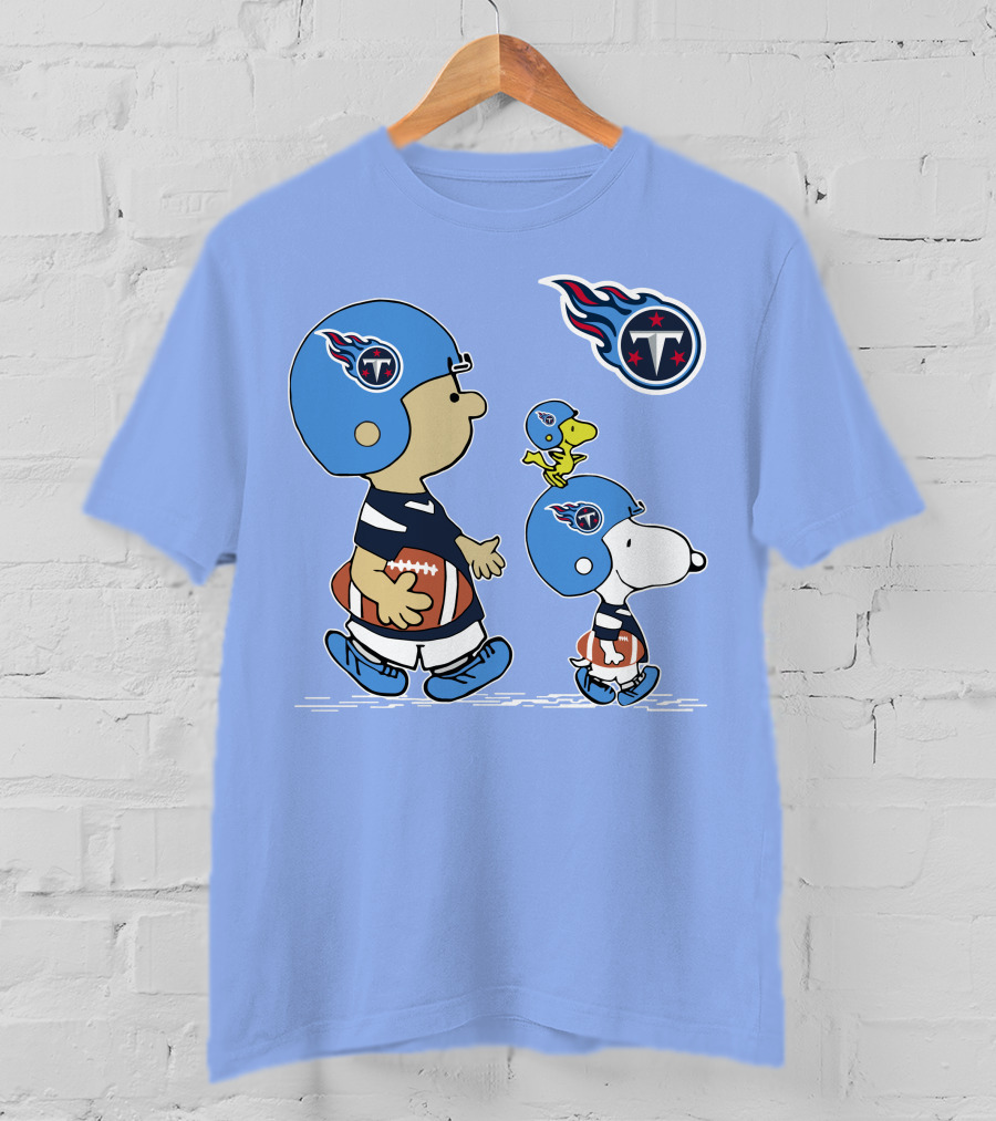 Titans Football Snoopy And Friends Helmet Walk T-Shirt