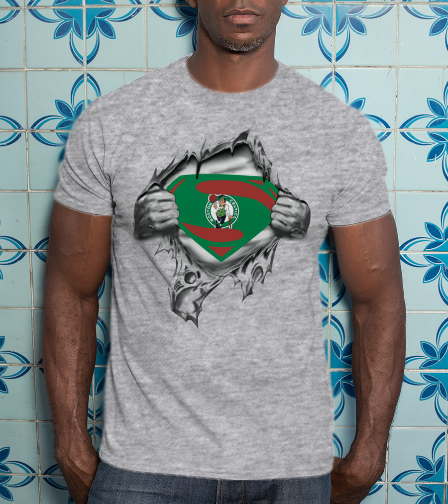 Boston Celtics Superhero Fusion Emblem T-Shirt