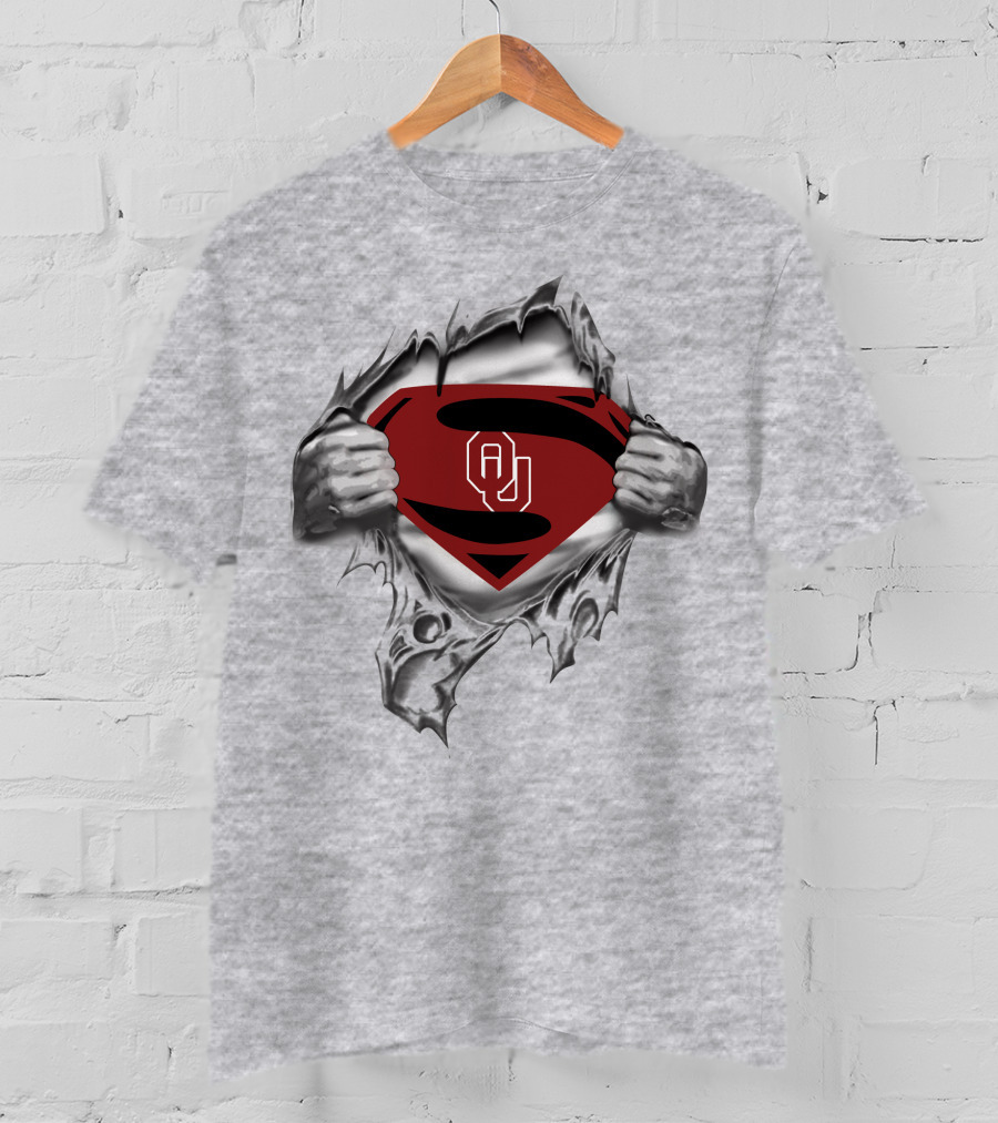 Ou Sooners Superman Emblem Morph T-Shirt