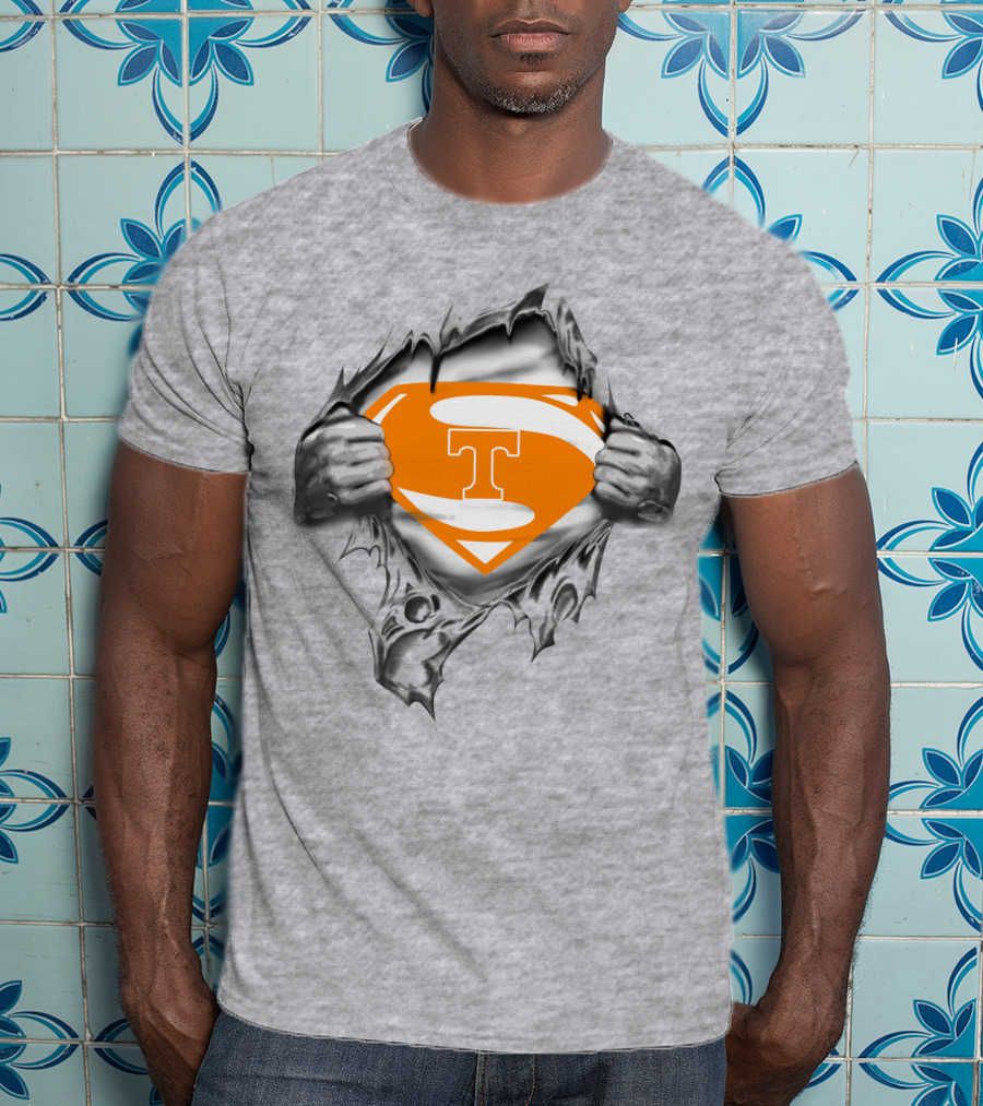Tennessee Orange T Super Man Logo Reveal T-Shirt