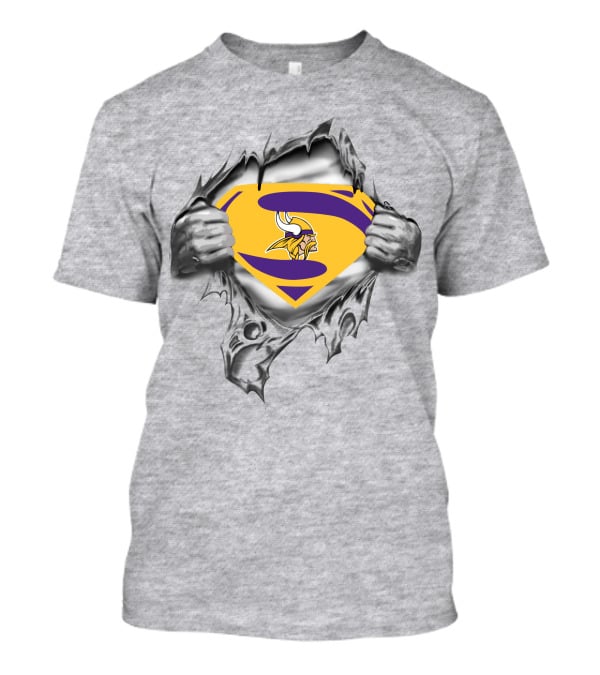 Vikings Logo Superman Shield Fusion T-Shirt
