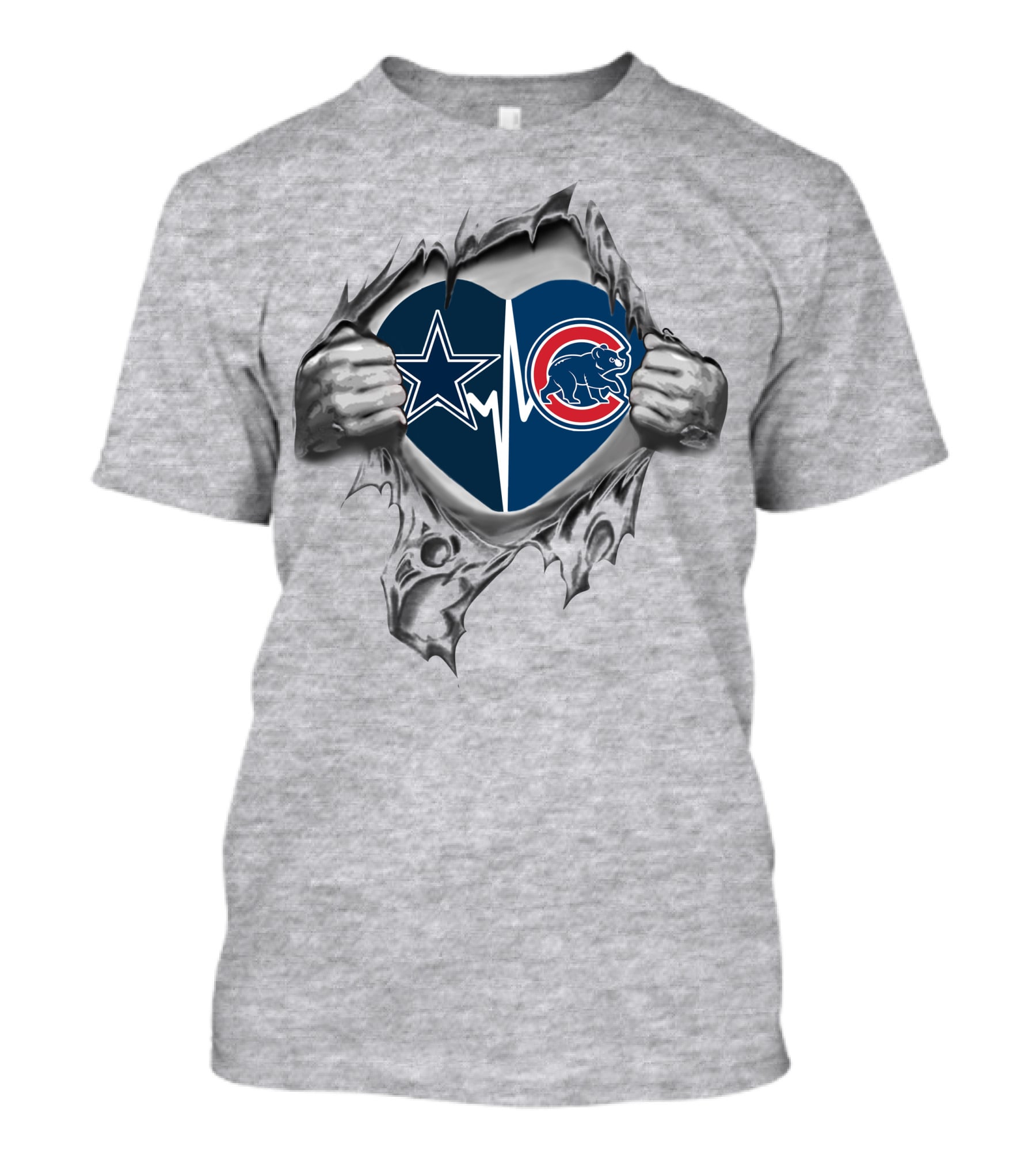 Cowboys Cubs Heartbeat Passion In My Heart T-Shirt