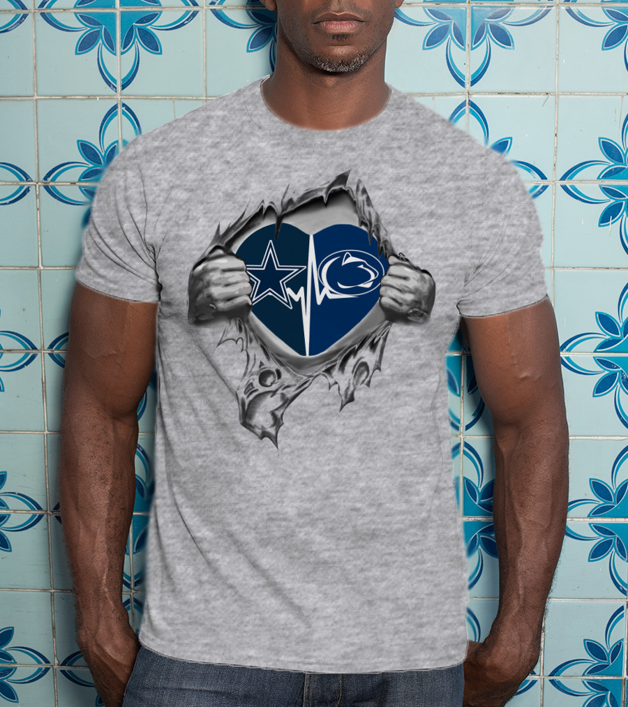 Cowboys Penn State Heartbeat Connection T-Shirt