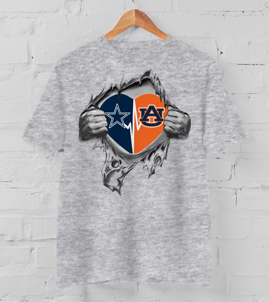 8 Front Cowboys Auburn Its In My Heart Cowboys Star A T-Shirt