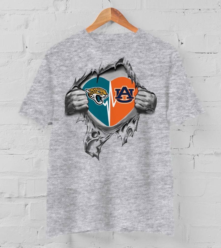 Jaguars Auburn It's In My Heart Jaguars Auburn T-Shirt