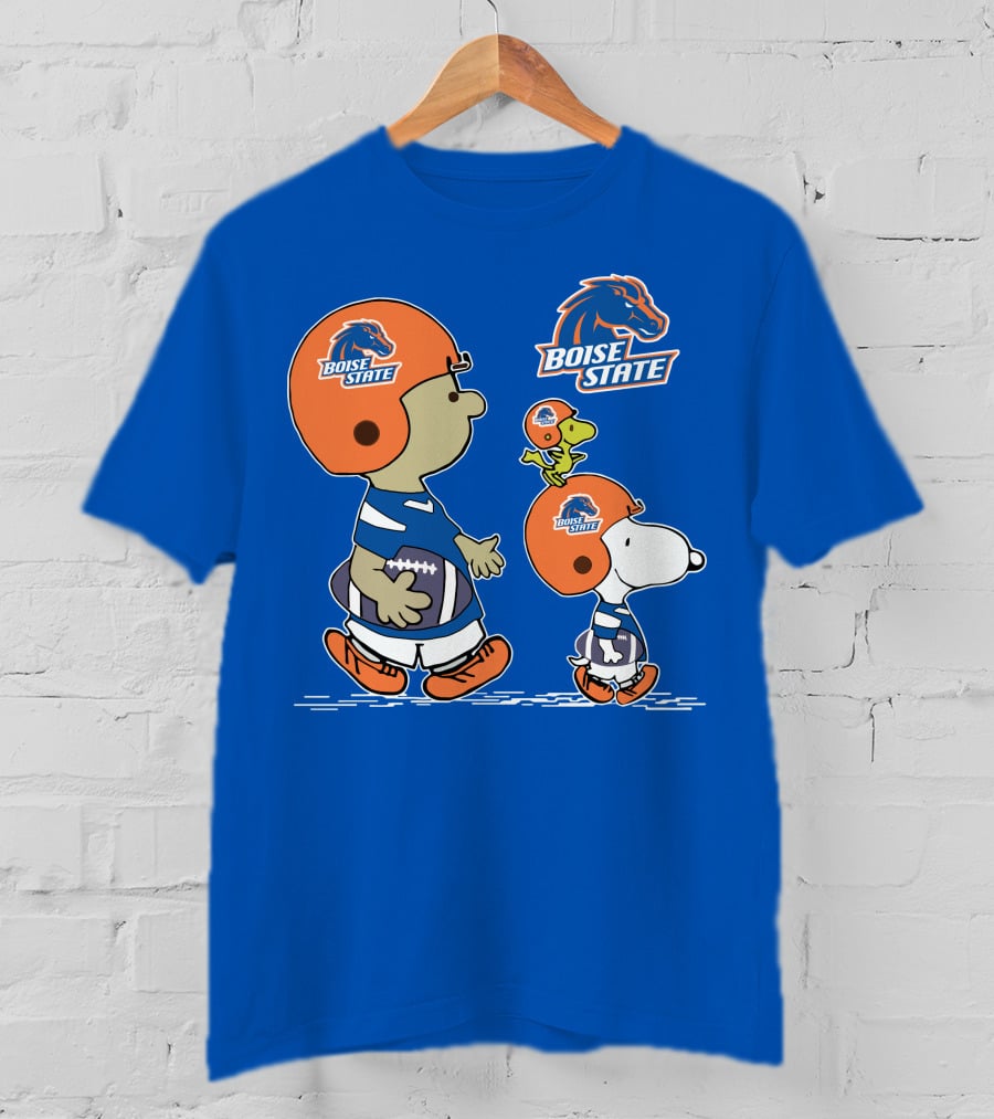 Boise State Broncos Peanuts Football Snoopy And Friends T-Shirt