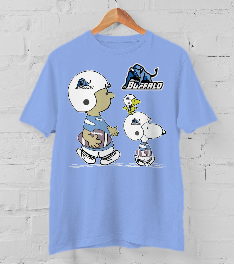 Buffalo Snoopy Helmet Football Team Peanuts Characters T-Shirt