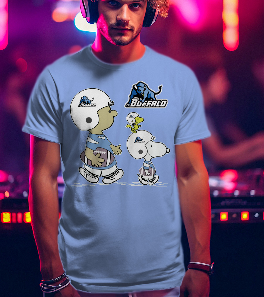 Buffalo Snoopy Helmet Football Team Peanuts Characters T-Shirt