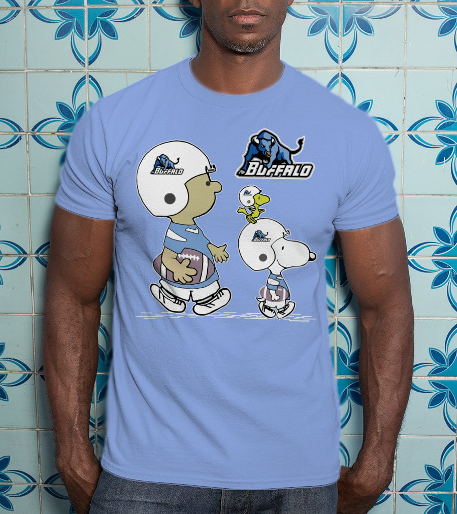 Buffalo Snoopy Helmet Football Team Peanuts Characters T-Shirt