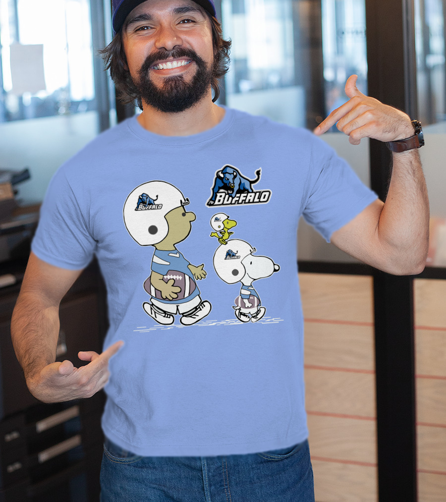 Buffalo Snoopy Helmet Football Team Peanuts Characters T-Shirt