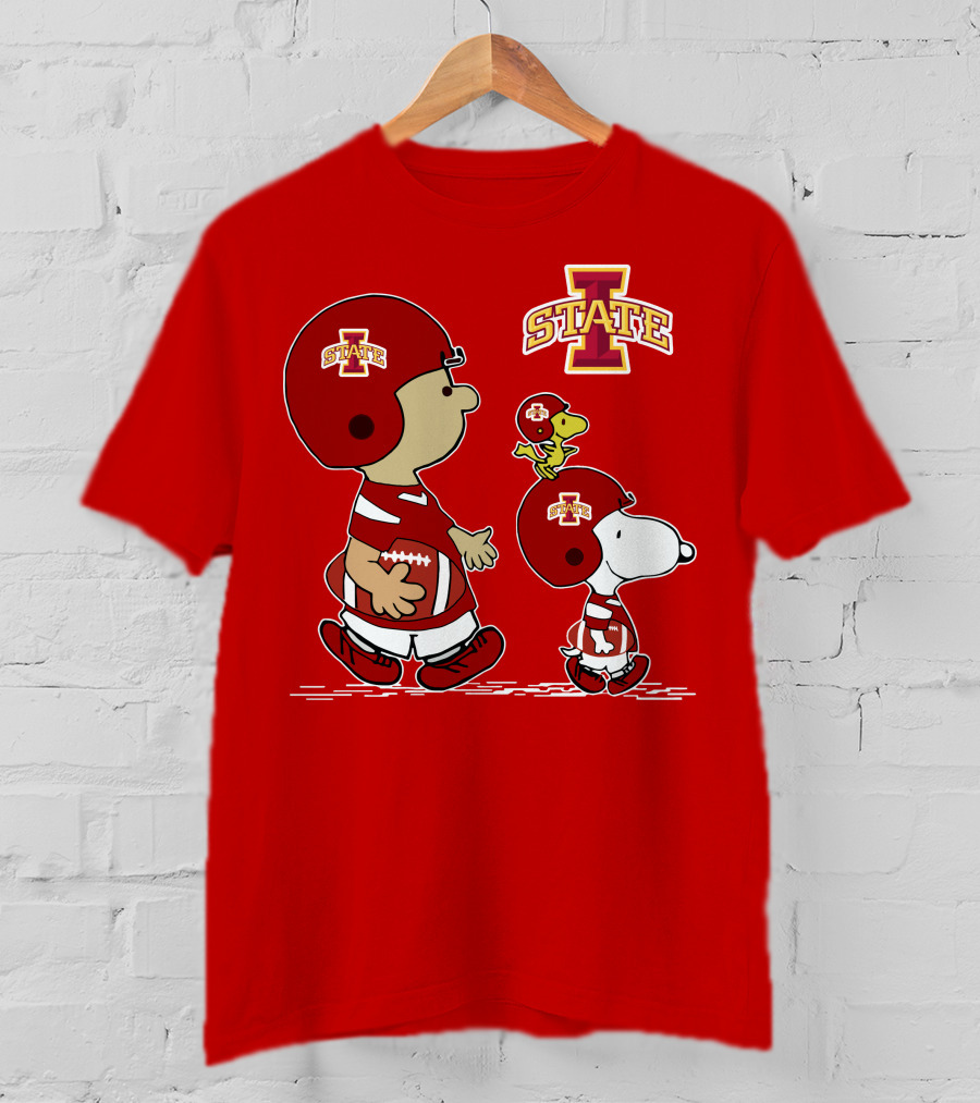 Iowa State Cyclones Snoopy Woodstock Football Peanuts Characters T-Shirt