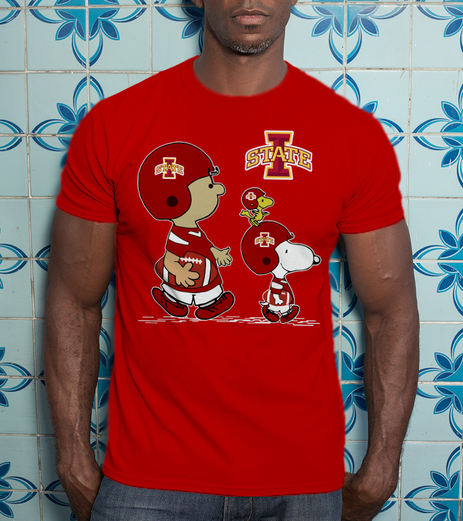 Iowa State Cyclones Snoopy Woodstock Football Peanuts Characters T-Shirt