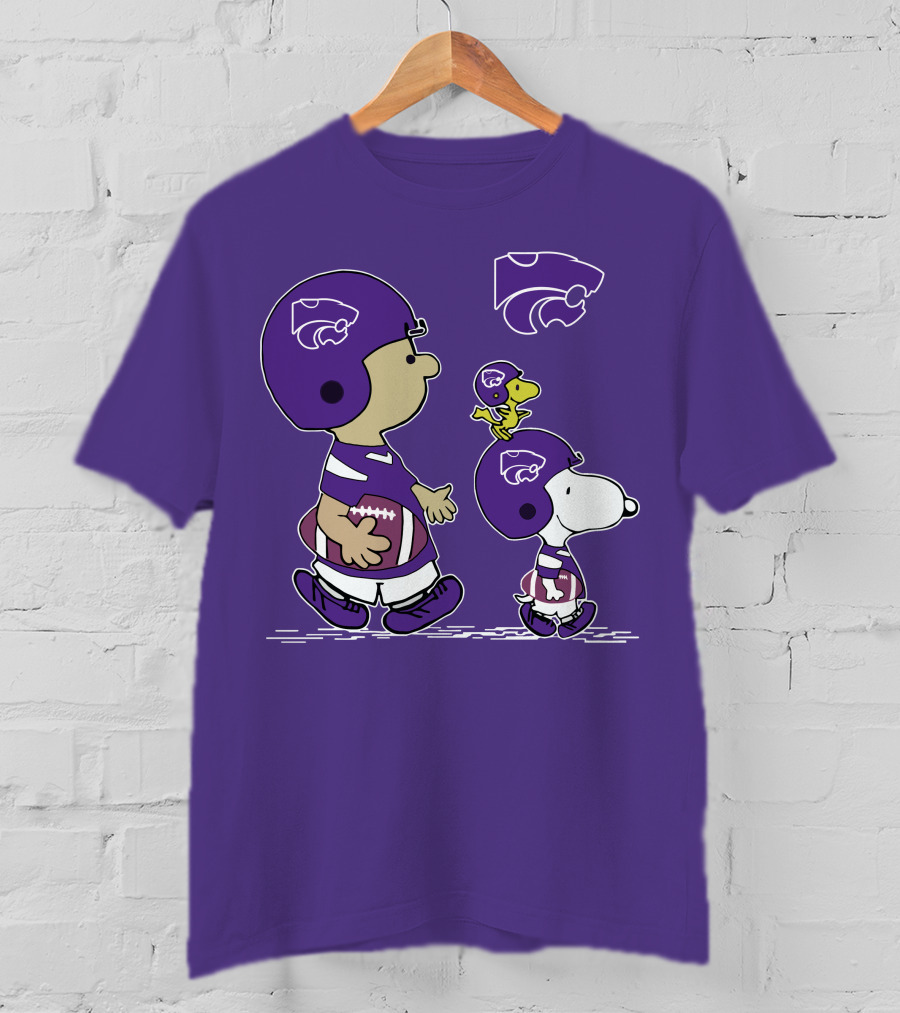 Kansas State Wildcats Snoopy And Woodstock Football Scene T-Shirt