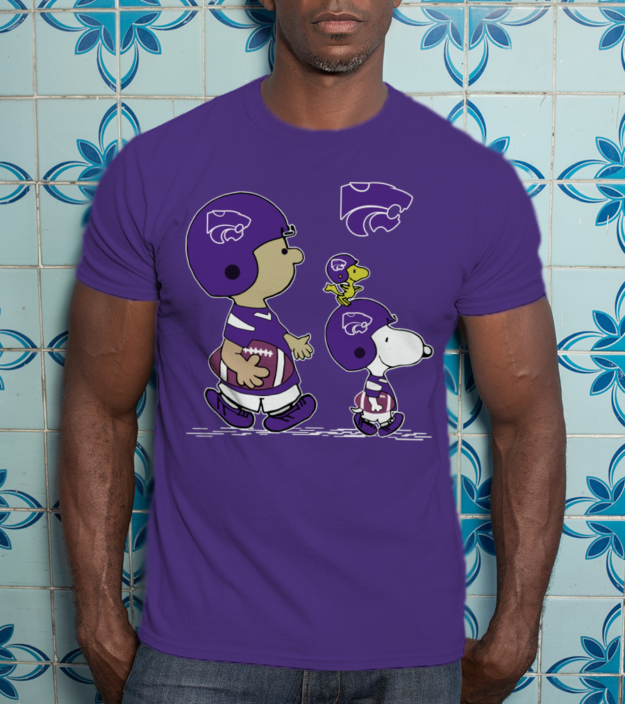Kansas State Wildcats Snoopy And Woodstock Football Scene T-Shirt