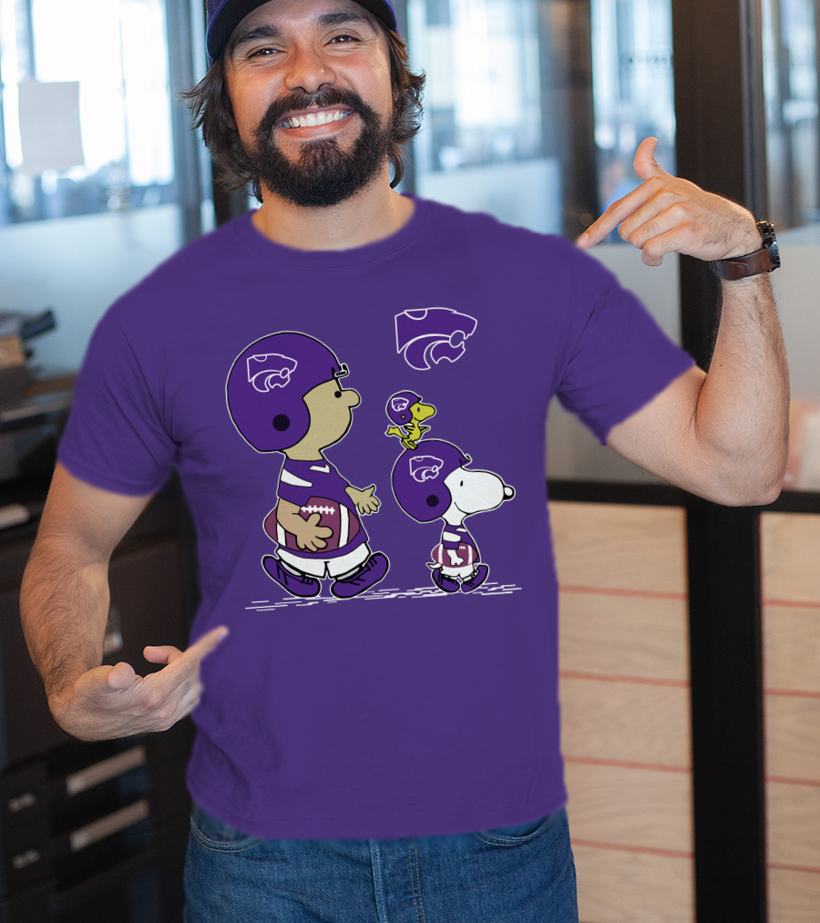 Kansas State Wildcats Snoopy And Woodstock Football Scene T-Shirt