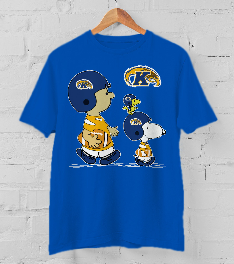 Kent State Golden Flashes Football Snoopy And Woodstock Peanuts Sports T-Shirt