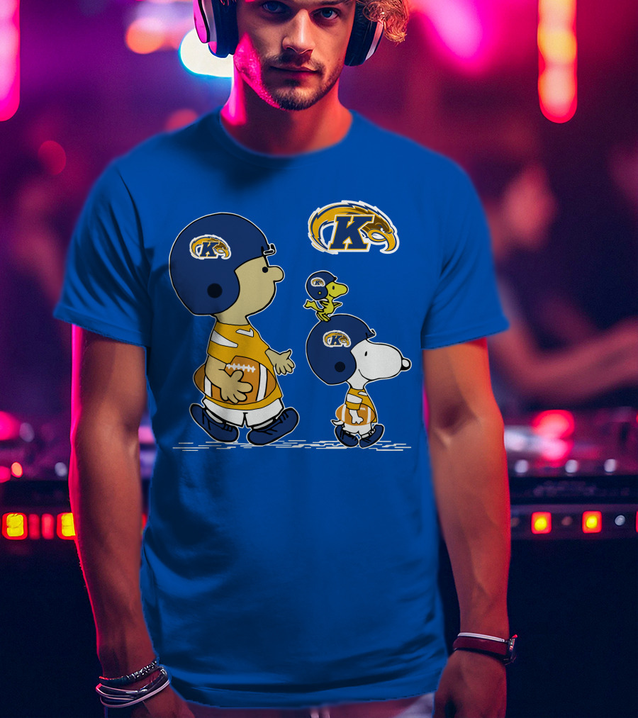 Kent State Golden Flashes Football Snoopy And Woodstock Peanuts Sports T-Shirt