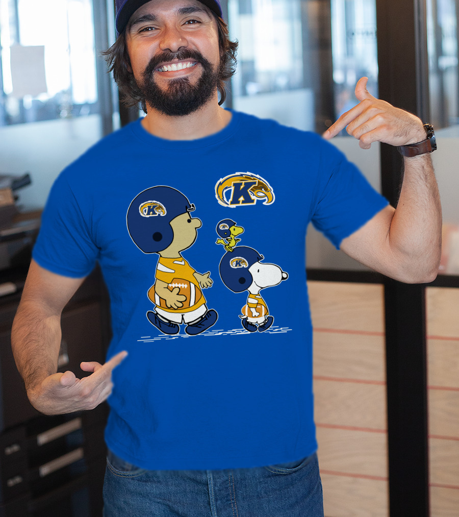 Kent State Golden Flashes Football Snoopy And Woodstock Peanuts Sports T-Shirt