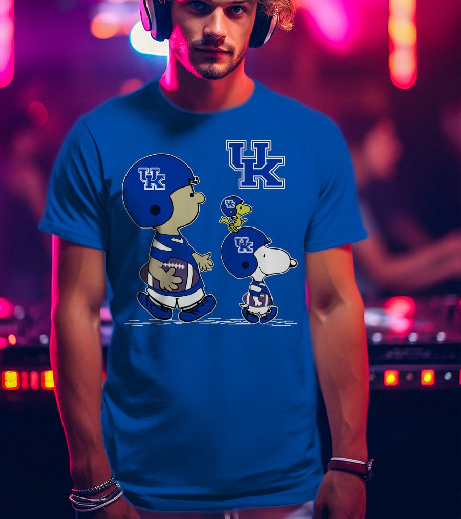 Kentucky Wildcats Snoopy Woodstock Uk Football Peanuts Characters T-Shirt