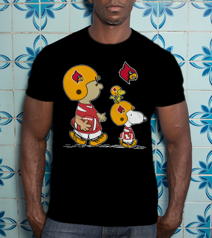 Louisville Cardinals Snoopy And Friends Football Team Spirit T-Shirt
