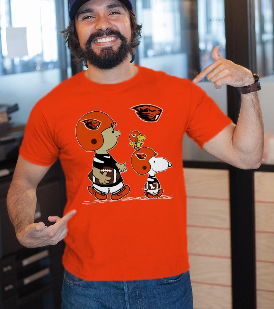 Oregon State Beavers Football Snoopy Woodstock Peanuts Charlie Brown T-Shirt