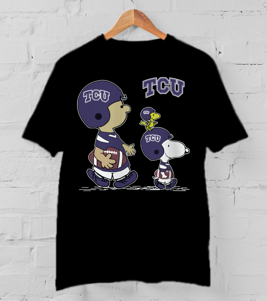 Tcu Peanuts Snoopy Woodstock Football Texas Team T-Shirt