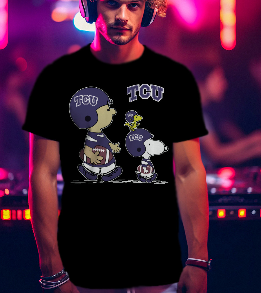 Tcu Peanuts Snoopy Woodstock Football Texas Team T-Shirt