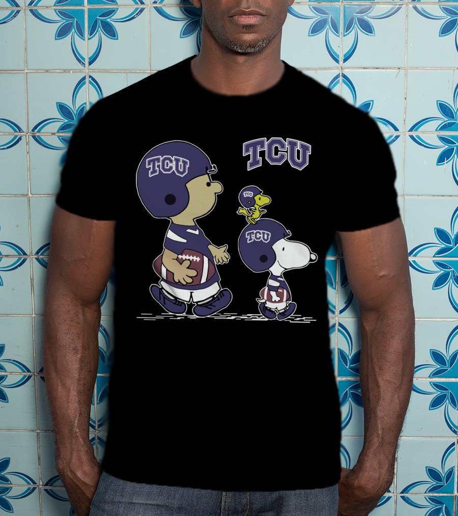 Tcu Peanuts Snoopy Woodstock Football Texas Team T-Shirt