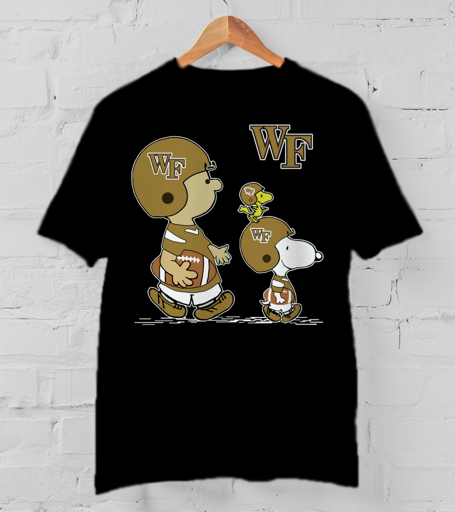 Wake Forest Demon Deacons Snoopy Woodstock T-Shirt