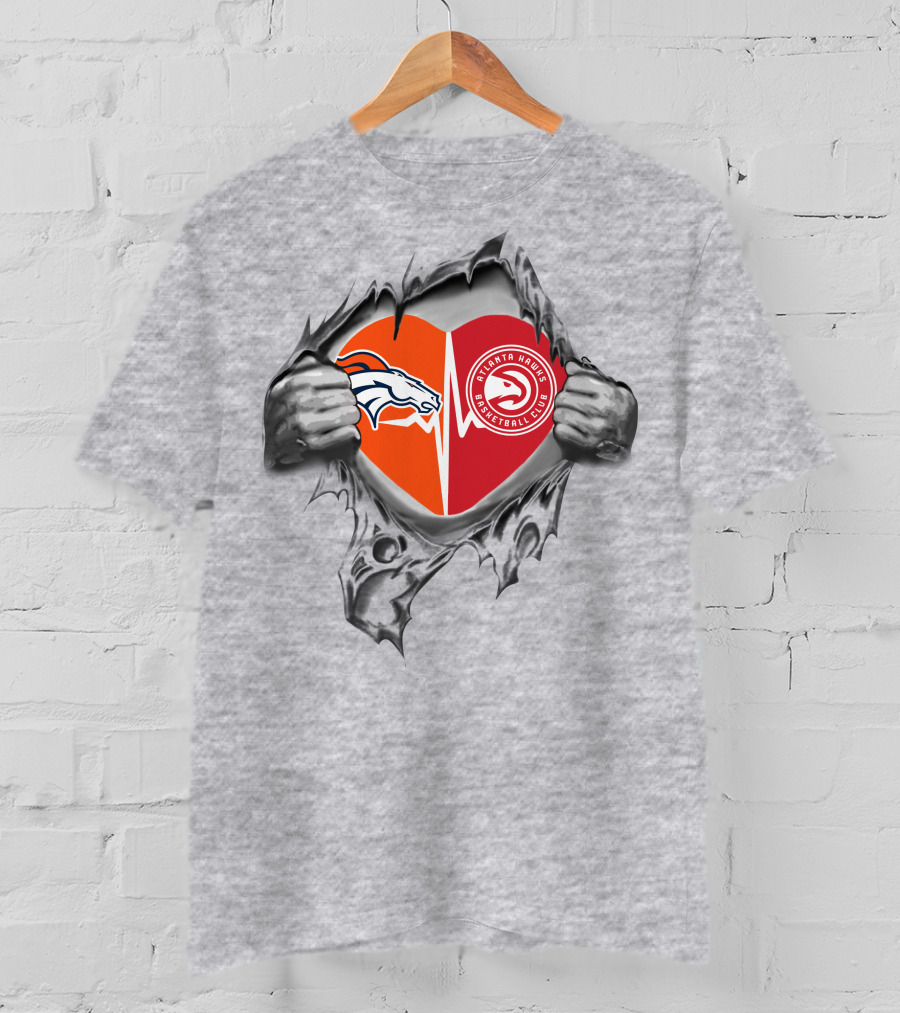 Broncos Hawks Heart Broncos It's In My Heart T-Shirt