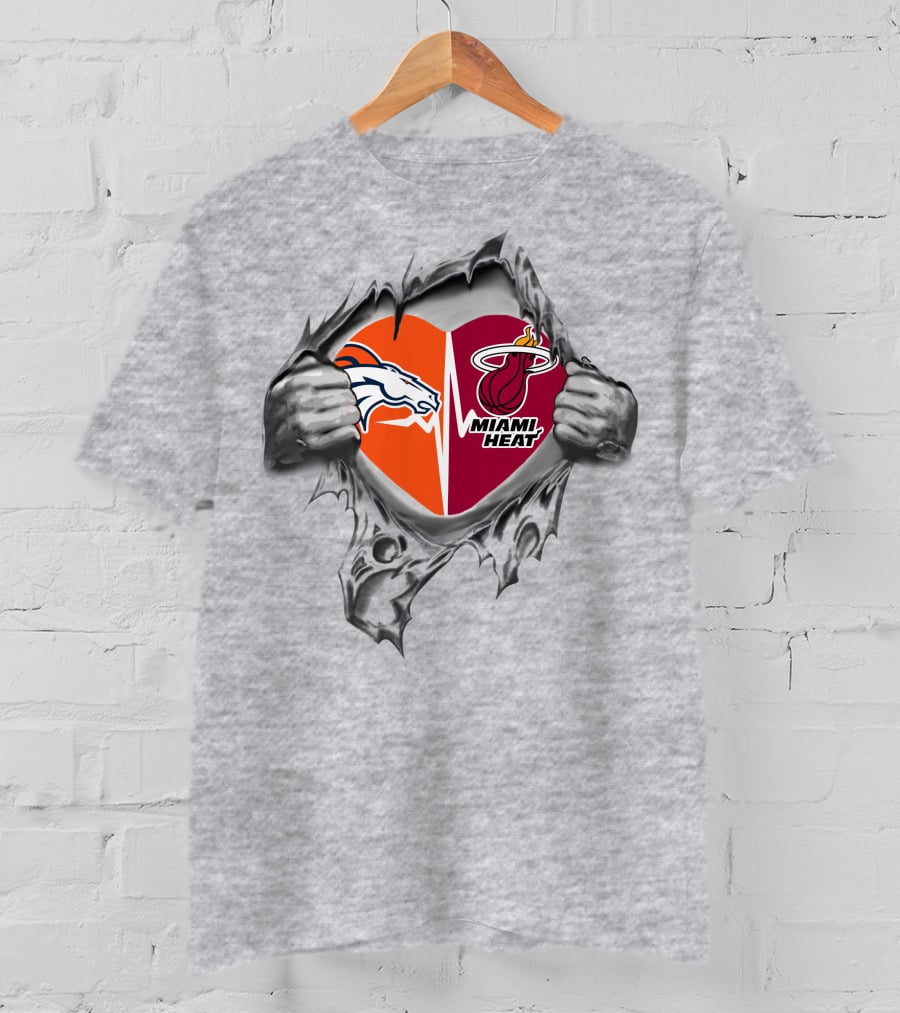Broncos Miami Heart Burst Passion T-Shirt