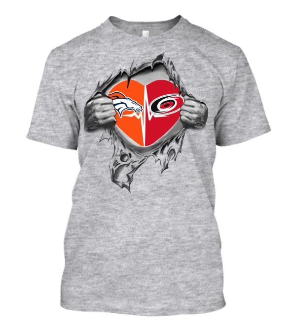 Broncos Hurricanes Heartbeat Passion T-Shirt