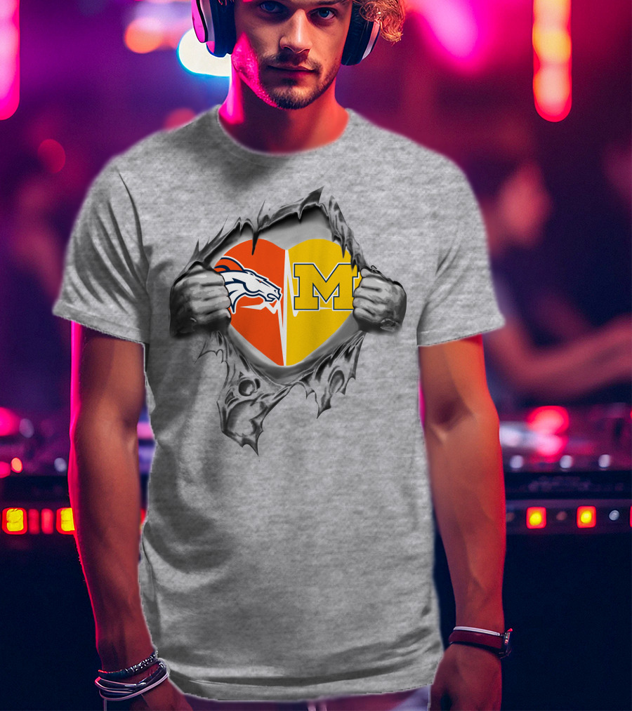 Broncos Michigan Heart Combined Loyalty T-Shirt