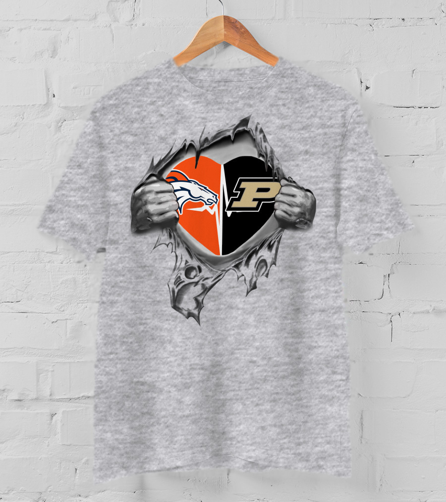 Broncos Purdue Heartbeat Passion T-Shirt