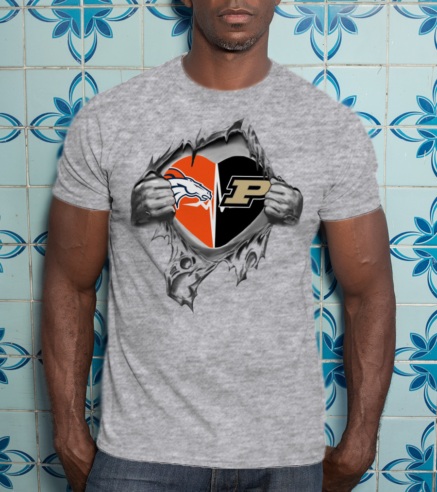 Broncos Purdue Heartbeat Passion T-Shirt