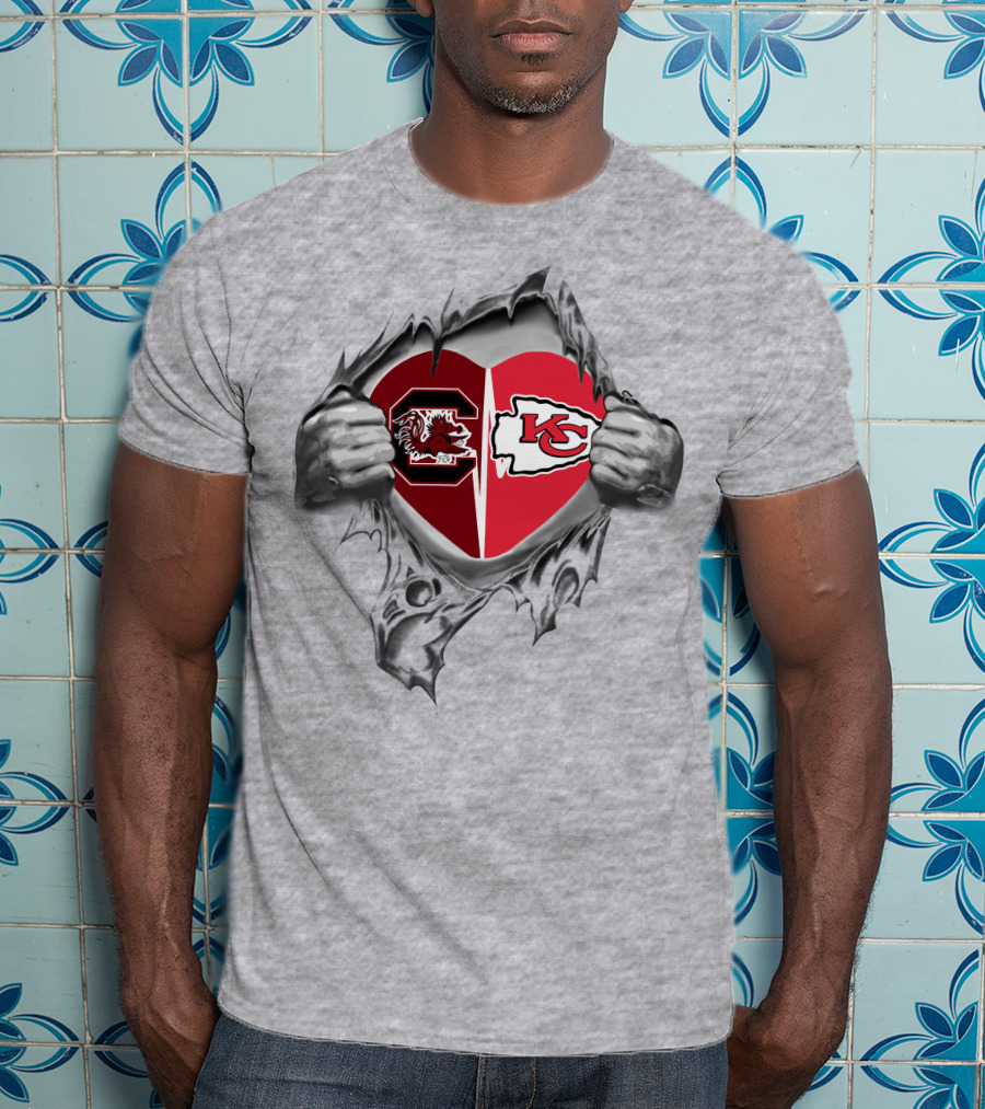 Chiefs Kansas City Gamecocks South Carolina It's In My Heart T-Shirt