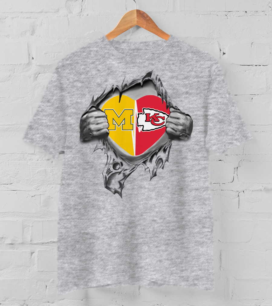 Chiefs Michigan Heart M KC Loyalty T-Shirt