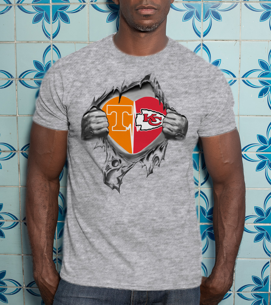 Tennessee Kansas City Chiefs Heart It's In My Heart T-Shirt