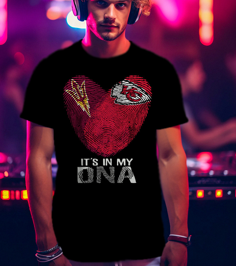 Arizona State Sun Devils And Kansas City Chiefs It's In My DNA T-Shirt