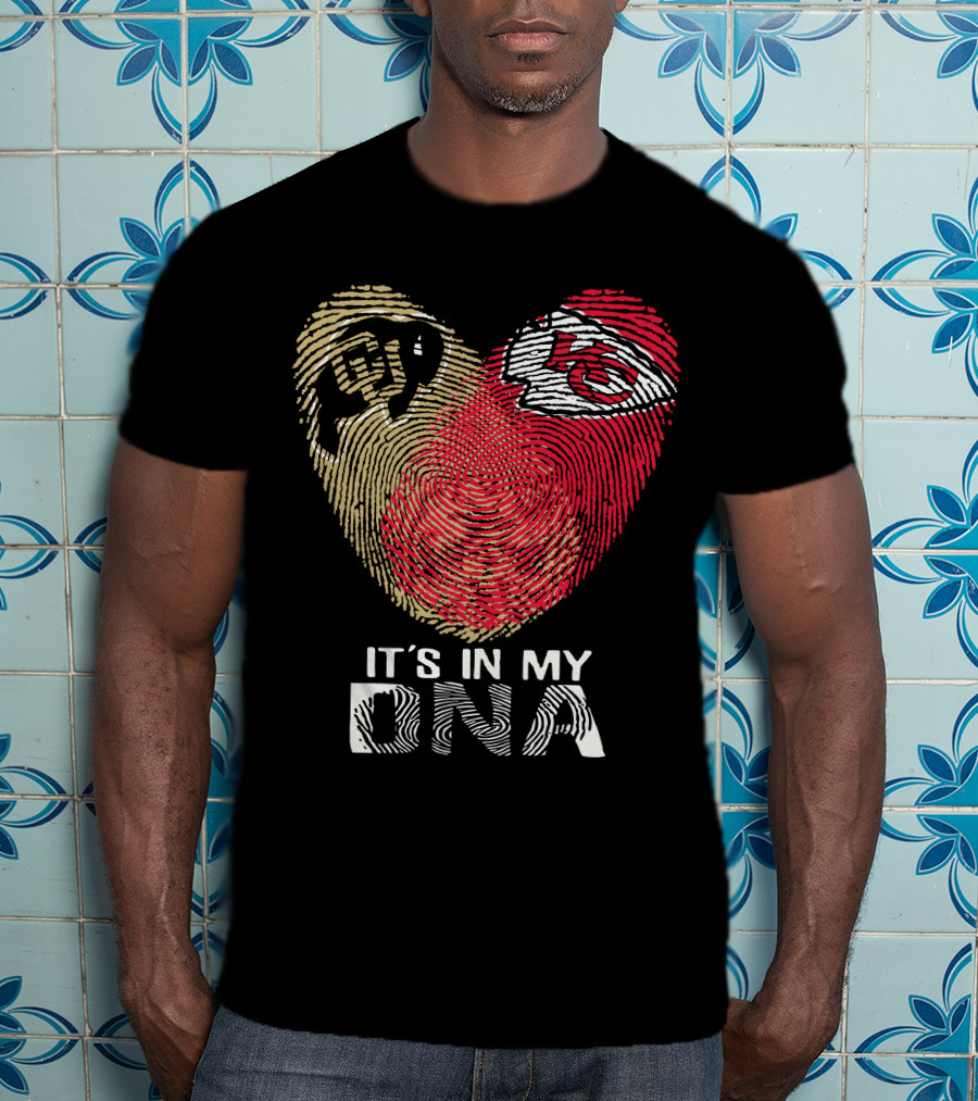 Colorado Buffaloes Chiefs It's In My Dna Fingerprint Heart T-Shirt