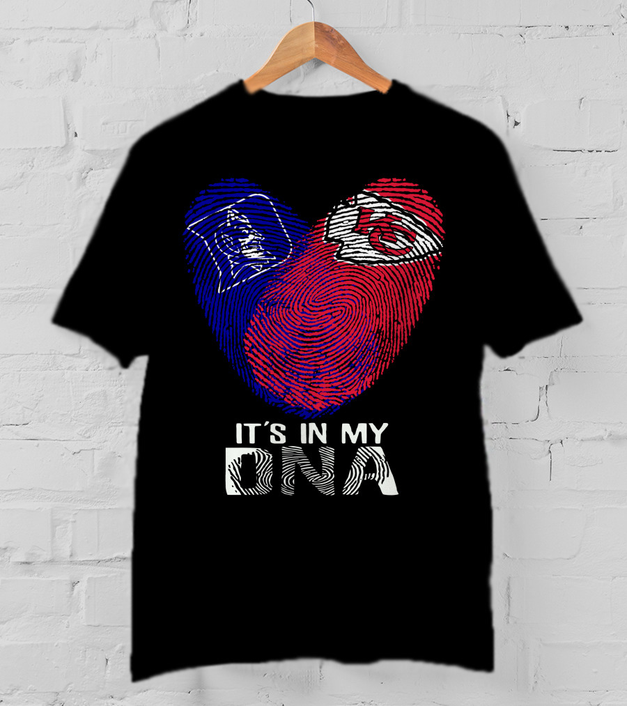 Duke Blue Devils Chiefs KC Fingerprint It's In My DNA T-Shirt