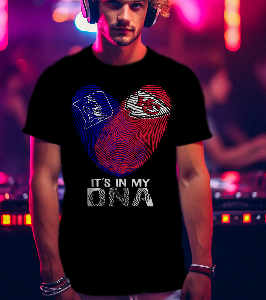 Duke Blue Devils Chiefs KC Fingerprint It's In My DNA T-Shirt